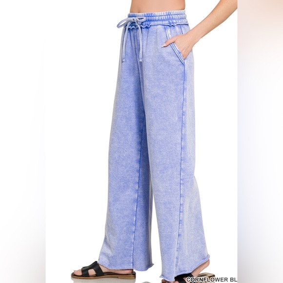 Zenana Outfitters Pants - Zenana Outfitters Cornflower Blue